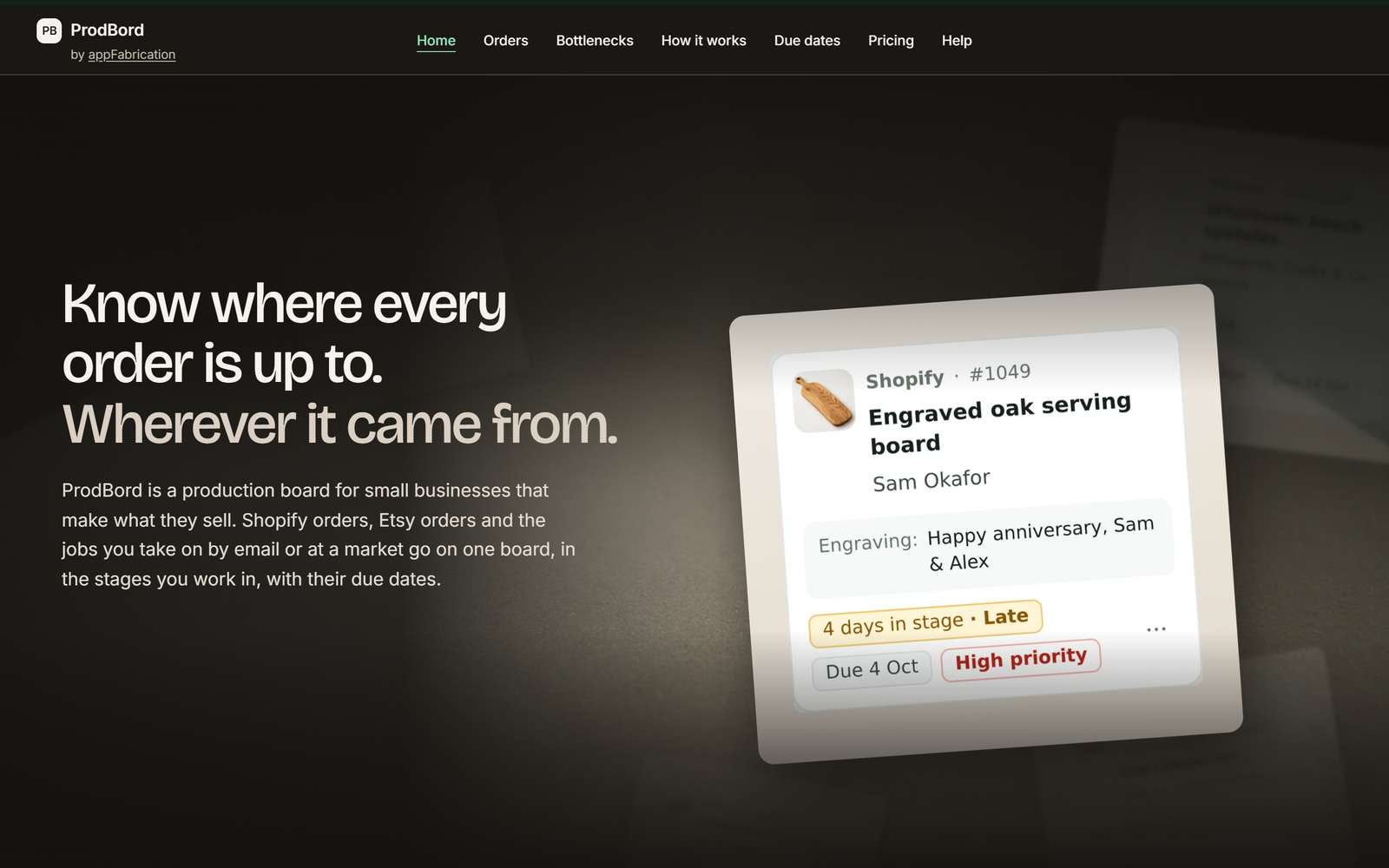ProdBord marketing website