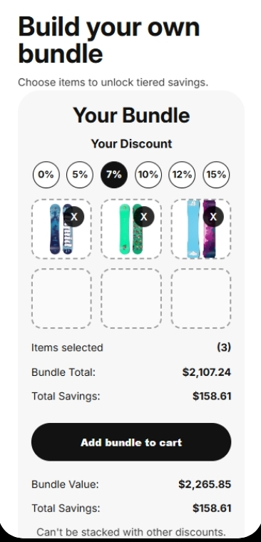QVBundle storefront interface